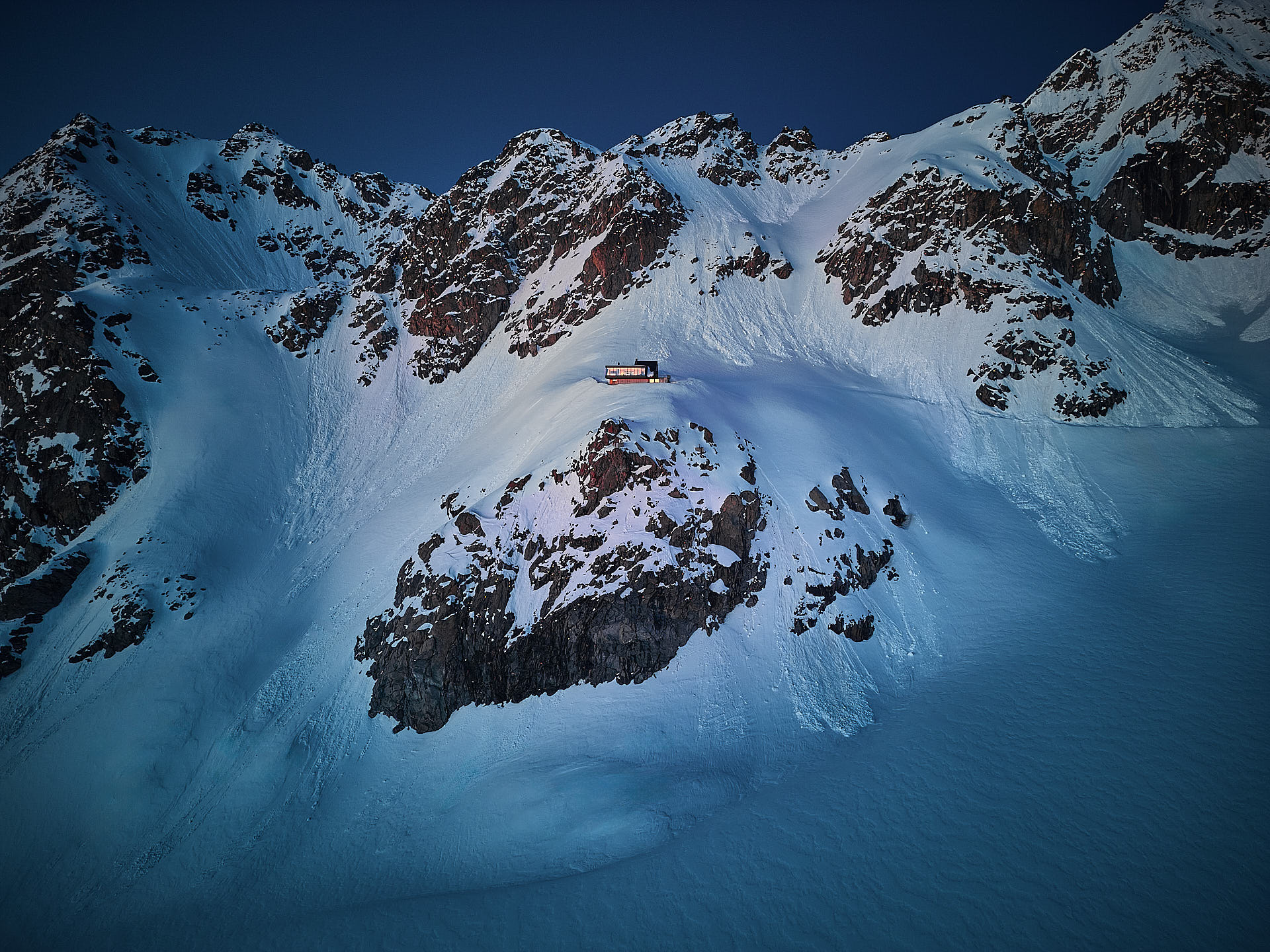 Aerial view of Cabane Tortin