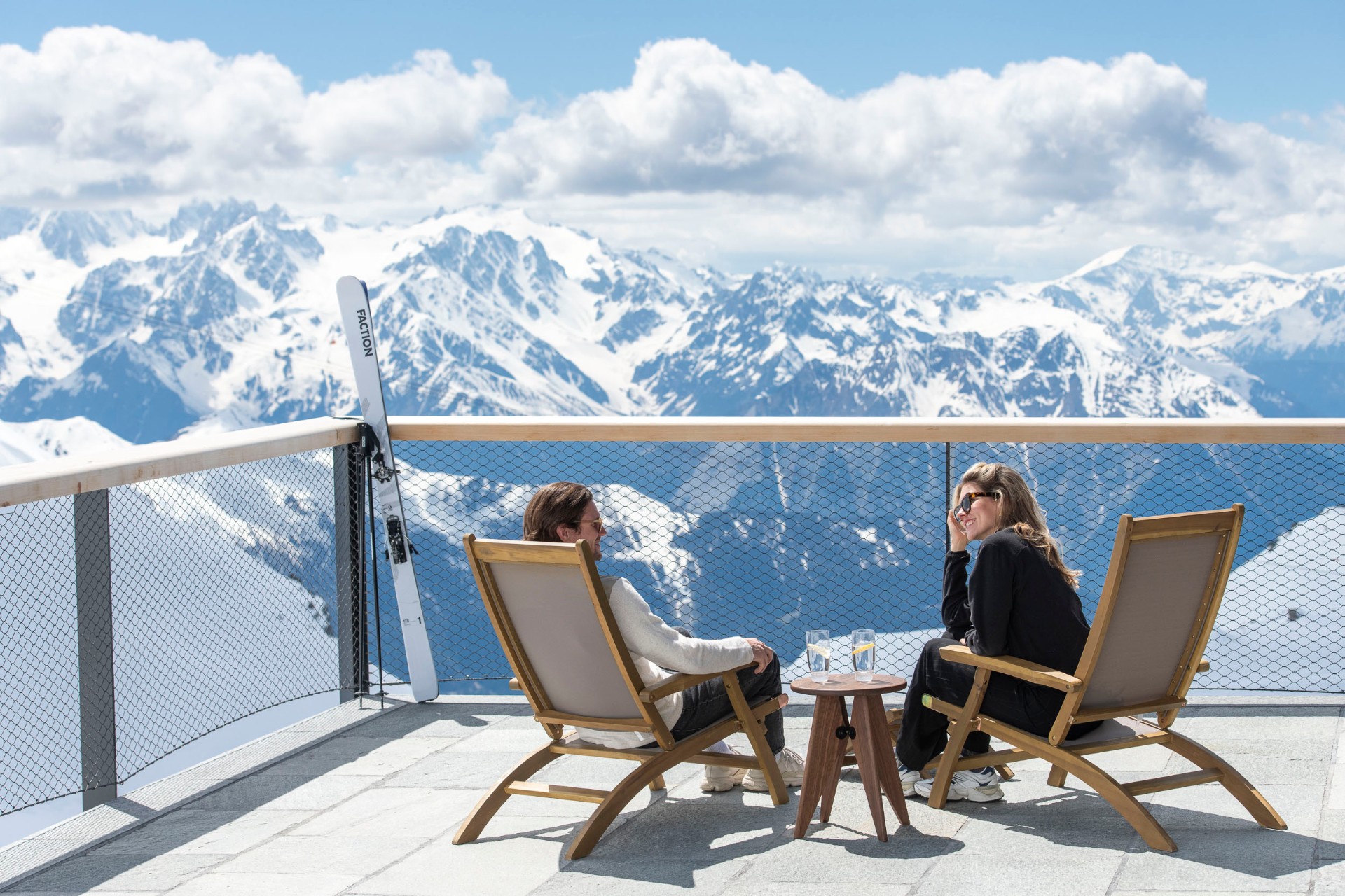 Terrace view at Cabane Tortin